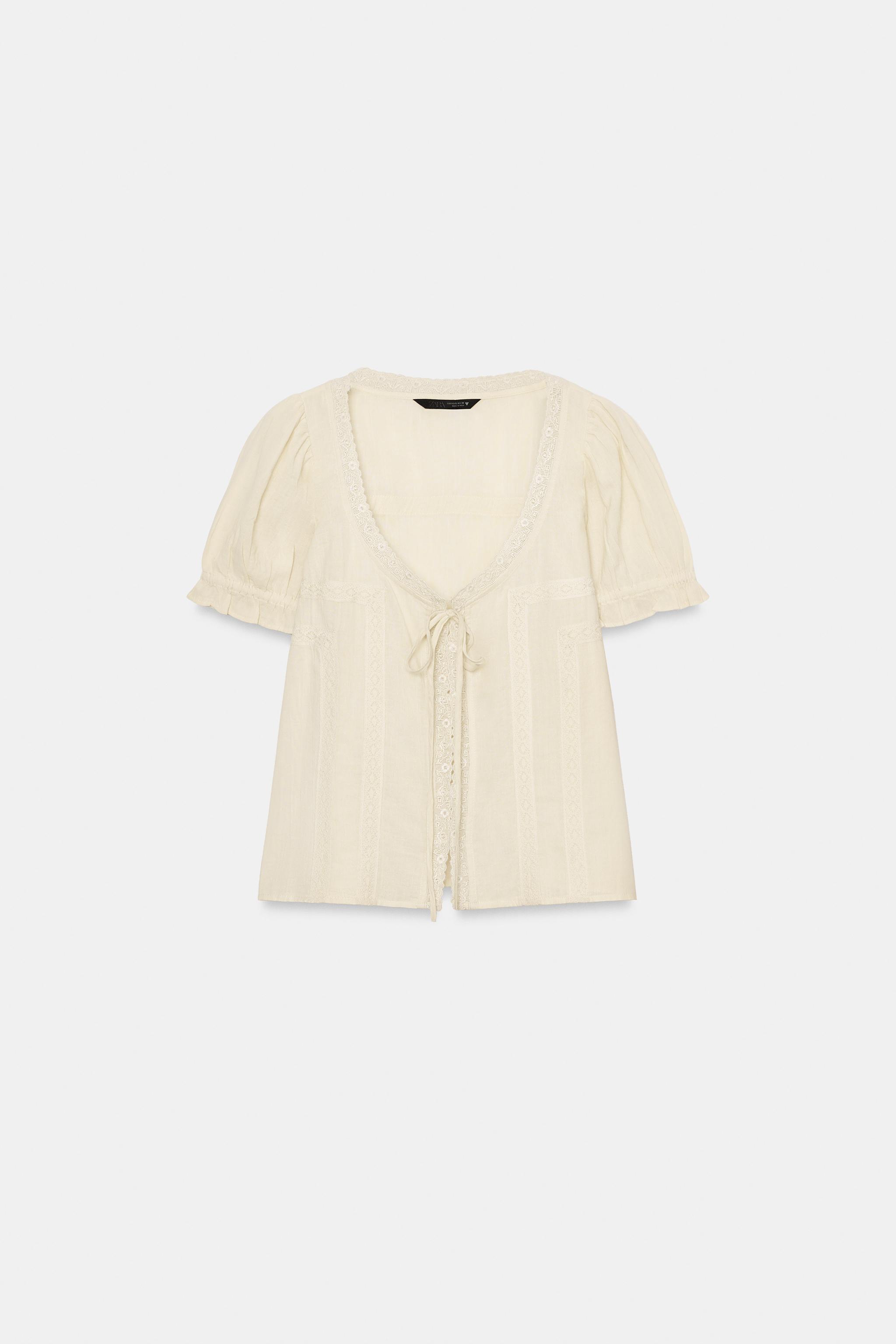 EMBROIDERED GAUZE SHIRT